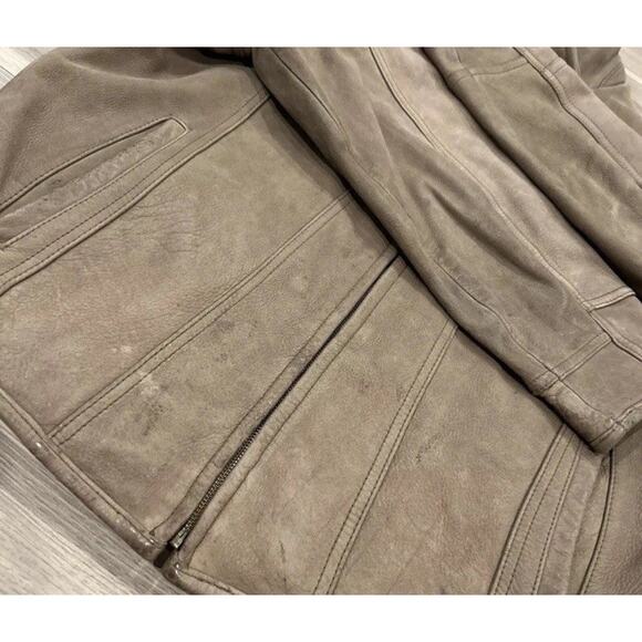 Robert Comstock Expedition Flannel Lined Leather Jacket Mens Large Eddie Bauer - Picture 13 of 16